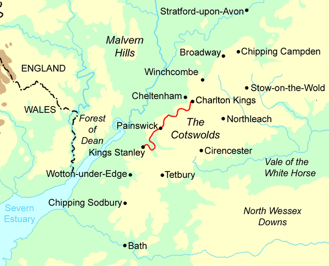 Cotswold Way Short Break map